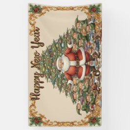 Victorian Watercolor Santa Christmas Collection 横断幕