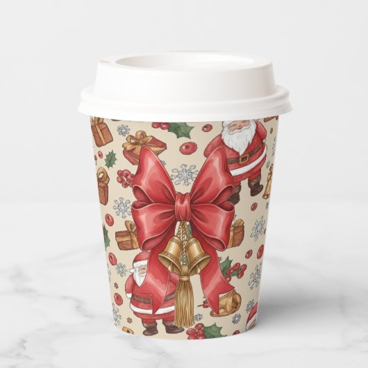 Victorian Watercolor Santa Christmas Collection 紙コップ (裏面)