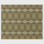 Victorian winter holly berry branches snow pattern ラッピングペーパー (フラット)