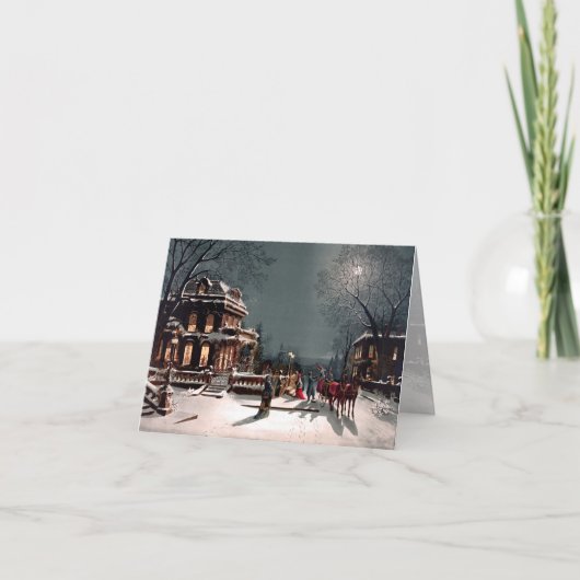 Victorian Winter Thank You Card サンキューカード (正面)