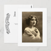 Victorian woman arms crossed ポストカード (正面/裏面)