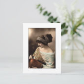 Victorian woman hair up in beads ポストカード (スタンド正面)
