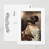Victorian woman hair up in beads ポストカード (正面/裏面)