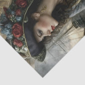 Victorian Woman Nautical Hat Ship Decoupage 薄葉紙 (詳細)