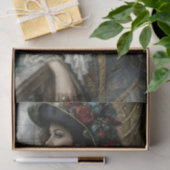 Victorian Woman Nautical Hat Ship Decoupage 薄葉紙 (ギフト)