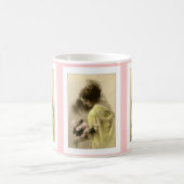 Victorian woman roses, romantic コーヒーマグカップ (中央)