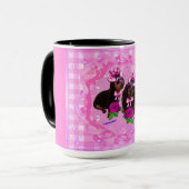 Victorian Wow Weenie Ladies Coffee Mug マグカップ (正面左)