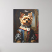 Victorian Yorkshire Terrier in Clothes Whimsical キャンバスプリント (正面)