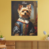 Victorian Yorkshire Terrier in Clothes Whimsical キャンバスプリント (インサイチュ (リビング))