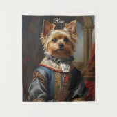 Victorian Yorkshire Terrier in Clothes Whimsical  タペストリー (正面)