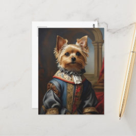 Victorian Yorkshire Terrier in Clothes Whimsical  ポストカード