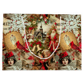 Victorian Yuletide Treasures Collage ラージペーパーバッグ (裏面)