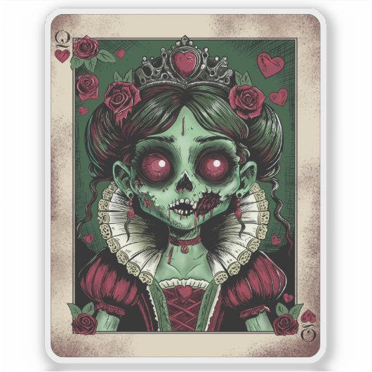 Victorian Zombie Queen of Hearts シール (正面)