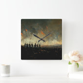 Victory スクエア壁時計 (ホーム)