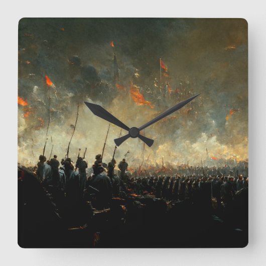 Victory スクエア壁時計 (正面)