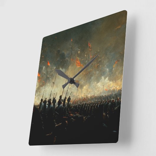 Victory スクエア壁時計 (傾斜)