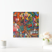 Victory By Squid Fear City スクエア壁時計 (ホーム)