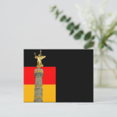 Victory Column (siegessaule)，ベルリン，ドイツ国旗 ポストカード (スタンド正面)