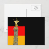 Victory Column (siegessaule)，ベルリン，ドイツ国旗 ポストカード (正面/裏面)