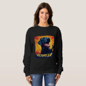 Victory Lap Black Labrador Sweatshirt - Dog Lover  スウェットシャツ (正面フル)