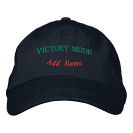 Victory Mode スタイリッシュ エレガント ネイビーハット 調節可能 刺繍入りキャップ