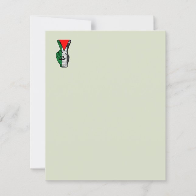 Victory Sign Hand Resistance Red Triangle Symbol (正面)