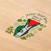 Victory Sign Hand Resistance Red Triangle Symbol アクリル招待状 (レイダウン)