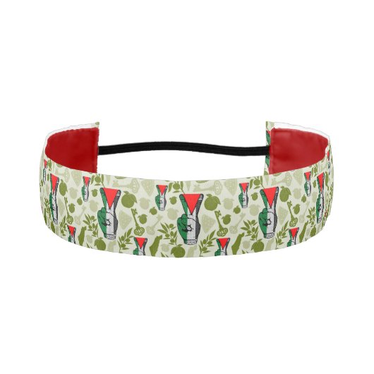 Victory Sign Hand Resistance Red Triangle Symbol アスレチックヘッドバンド (正面)