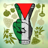 Victory Sign Hand Resistance Red Triangle Symbol ウィンドウサイン (シート3)