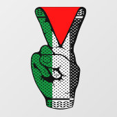 Victory Sign Hand Resistance Red Triangle Symbol ウィンドウサイン (シート)