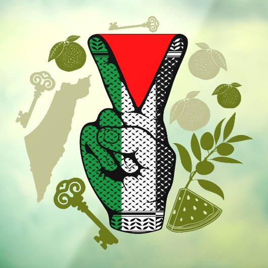 Victory Sign Hand Resistance Red Triangle Symbol ウィンドウサイン (シート3)