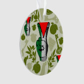 Victory Sign Hand Resistance Red Triangle Symbol オーナメント (正面)