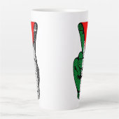 Victory Sign Hand Resistance Red Triangle Symbol カフェラテマグ (正面)