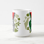 Victory Sign Hand Resistance Red Triangle Symbol コーヒーマグカップ (中央)