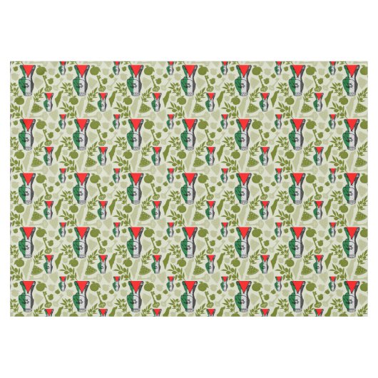 Victory Sign Hand Resistance Red Triangle Symbol テーブルクロス (正面(横))