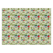 Victory Sign Hand Resistance Red Triangle Symbol テーブルクロス (正面(横))