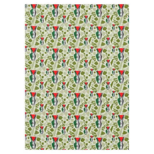 Victory Sign Hand Resistance Red Triangle Symbol テーブルクロス (正面)