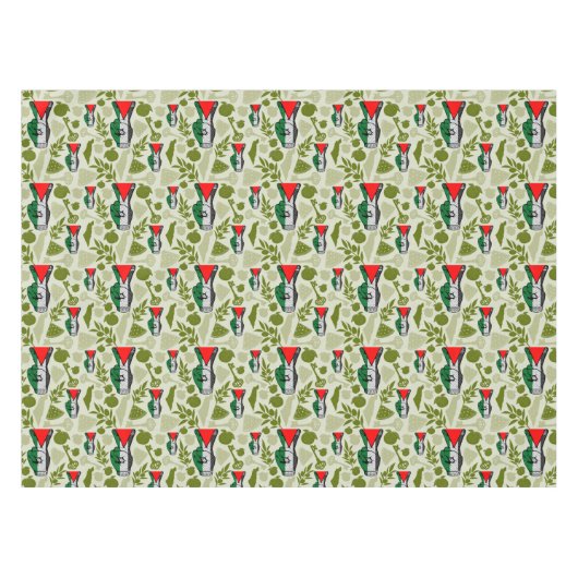 Victory Sign Hand Resistance Red Triangle Symbol テーブルクロス (正面(横))