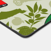 Victory Sign Hand Resistance Red Triangle Symbol デスクマット (コーナー)