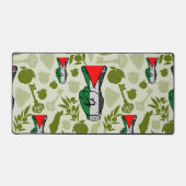 Victory Sign Hand Resistance Red Triangle Symbol デスクマット (正面)