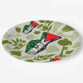 Victory Sign Hand Resistance Red Triangle Symbol ペーパープレート (アングル)