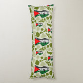 Victory Sign Hand Resistance Red Triangle Symbol ボディピロー (裏面 (縦))