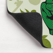 Victory Sign Hand Resistance Red Triangle Symbol マウスパッド (コーナー)