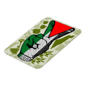 Victory Sign Hand Resistance Red Triangle Symbol マグネット (左側)