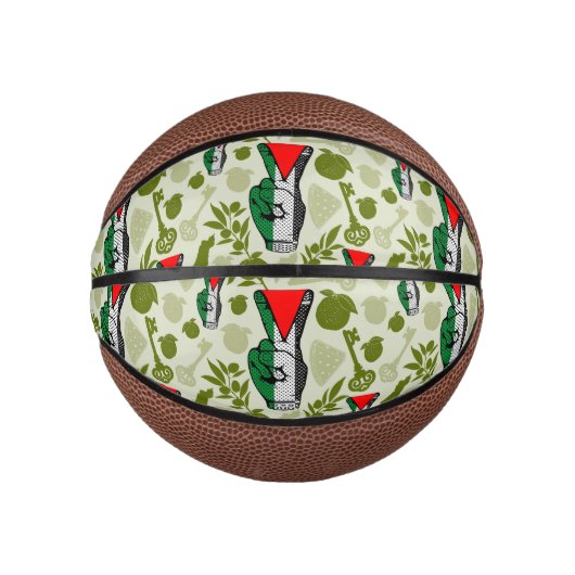 Victory Sign Hand Resistance Red Triangle Symbol ミニバスケットボール (正面)