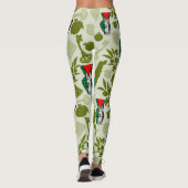 Victory Sign Hand Resistance Red Triangle Symbol レギンス (裏面)