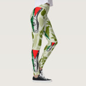 Victory Sign Hand Resistance Red Triangle Symbol レギンス (右)