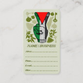 Victory Sign Hand Resistance Red Triangle Symbol 名刺 (正面)