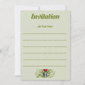 Victory Sign Hand Resistance Red Triangle Symbol 招待状 (裏面)