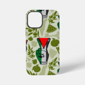 Victory Sign Hand Resistance Red Triangle Symbol iPhoneケース (裏面)